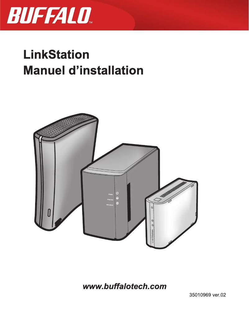 Image de la première page du manuel de l'appareil 2TB LinkStation Mini