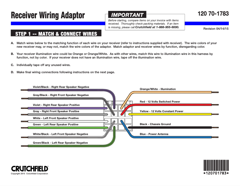 Page n°1 - Manuel utilisateur Metra 70-1783