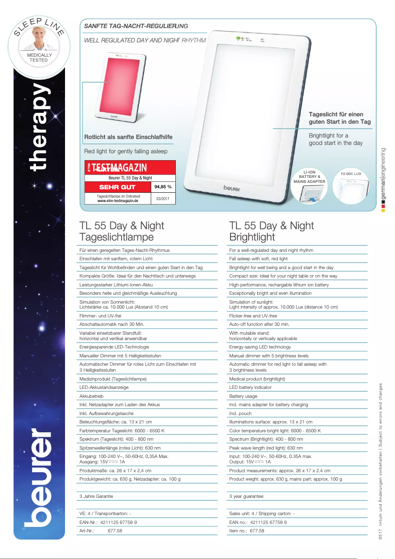 Image de la première page du manuel de l'appareil TL 55