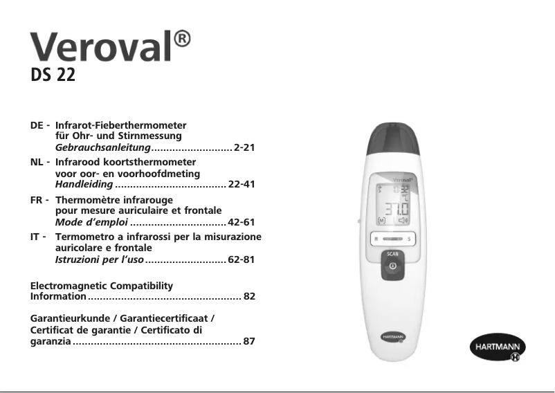 Page n°1 - Manuel utilisateur Veroval DS 22