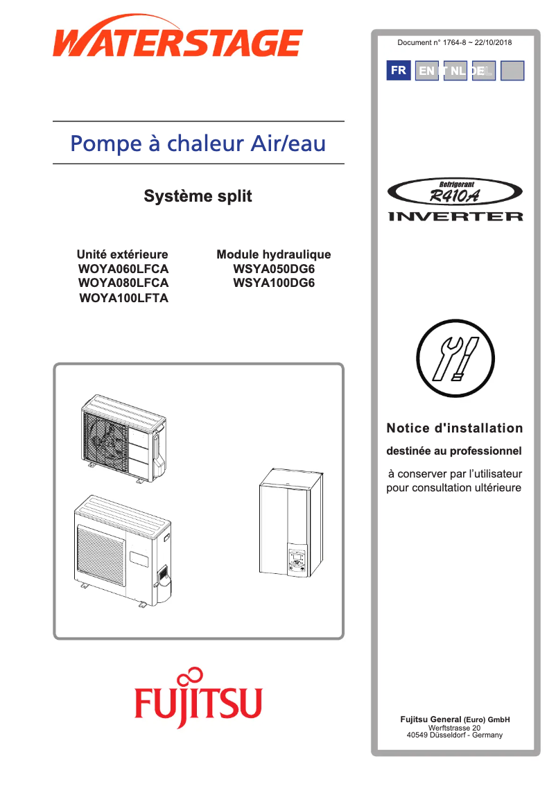 Page n°1 - Manuel utilisateur Fujitsu Waterstage WSYA100DG6