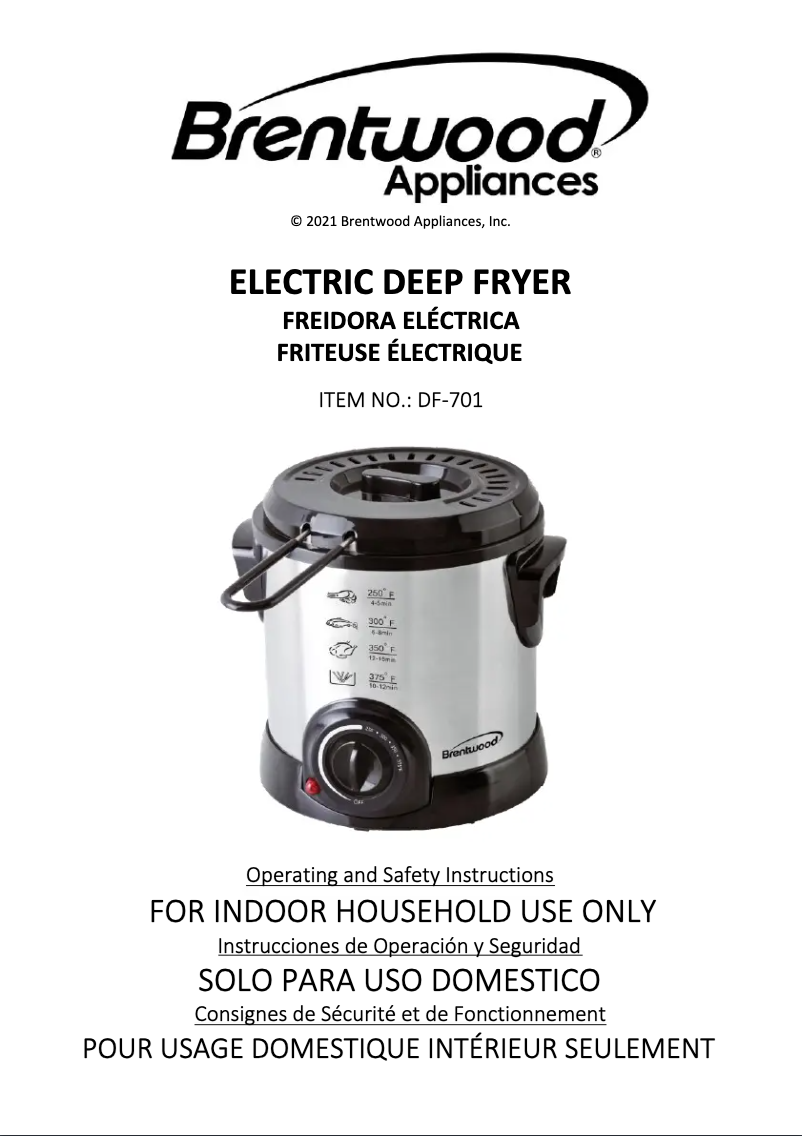 Image de la première page du manuel de l'appareil DF-701