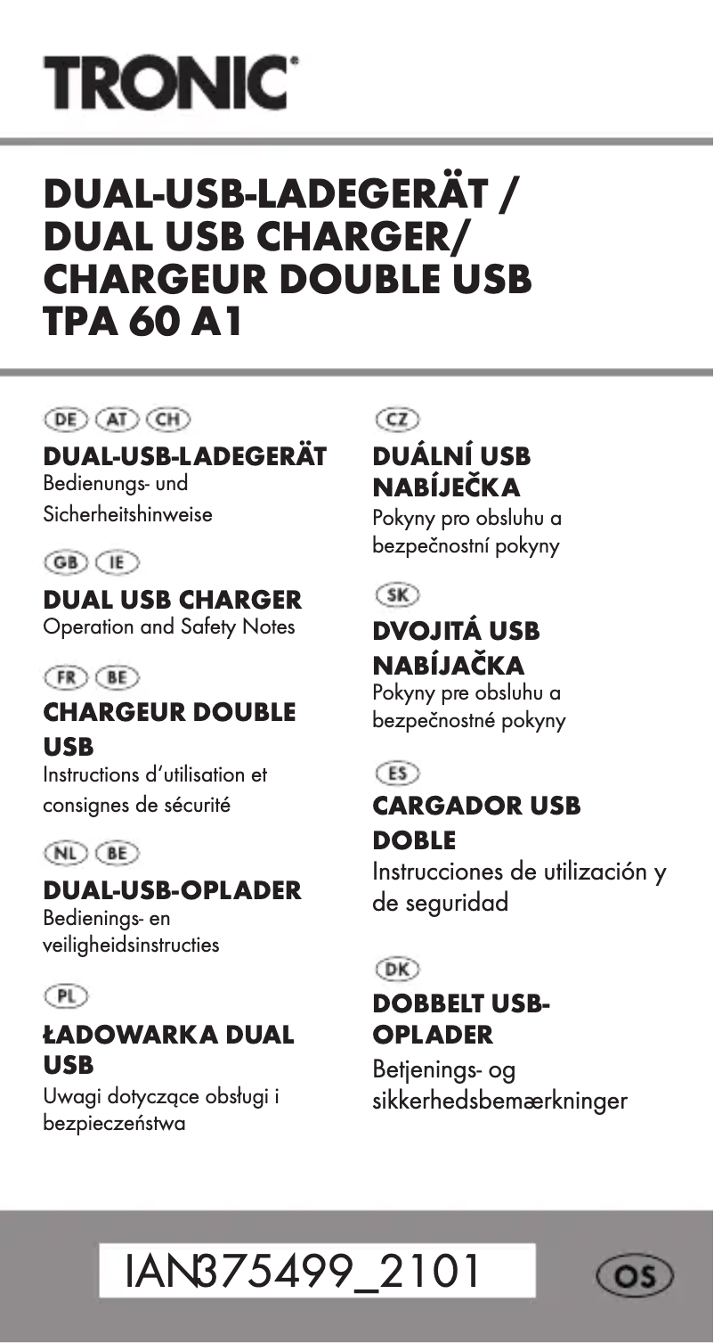 Page 1 de la notice Manuel utilisateur Tronic TPA 30 A1