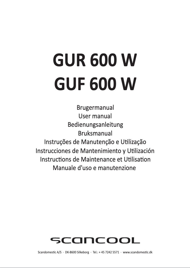 Page 1 de la notice Manuel utilisateur Scancool GUR600W