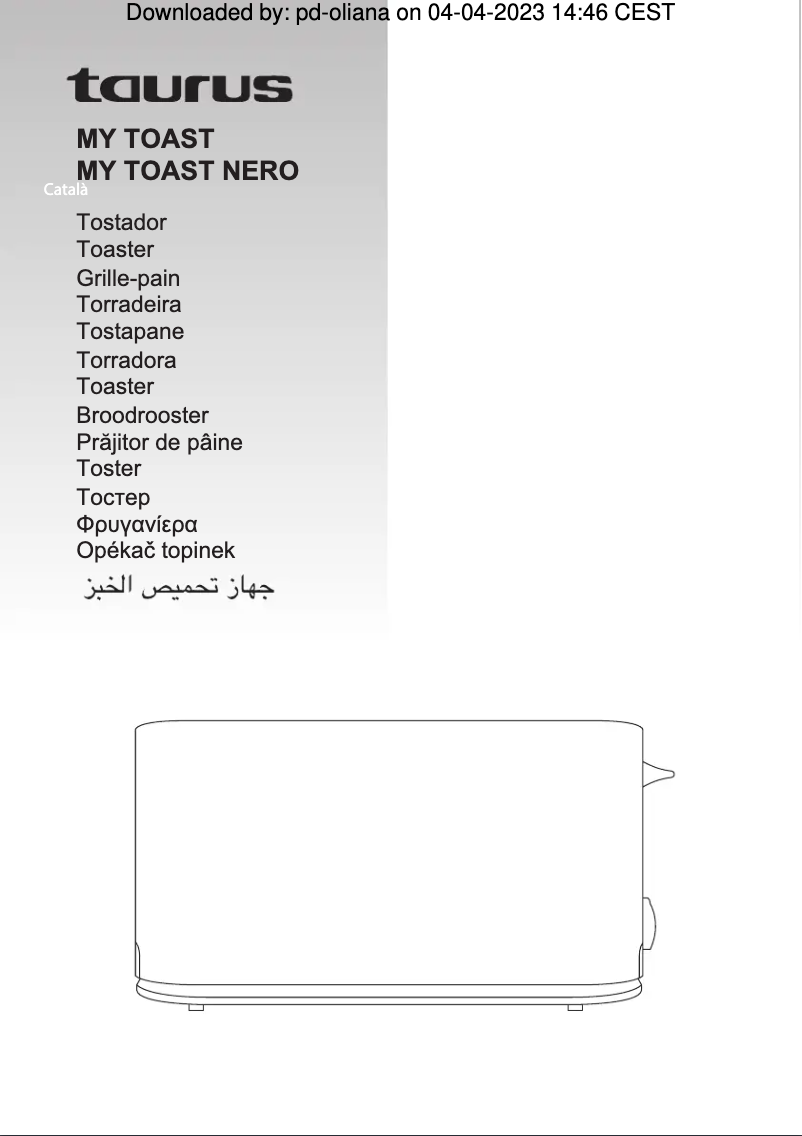 Page n°1 - Manuel utilisateur Taurus Nero