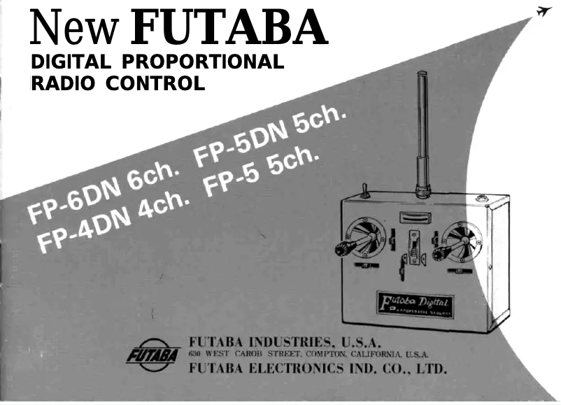 Page 1 de la notice Manuel utilisateur Futaba FP6DN