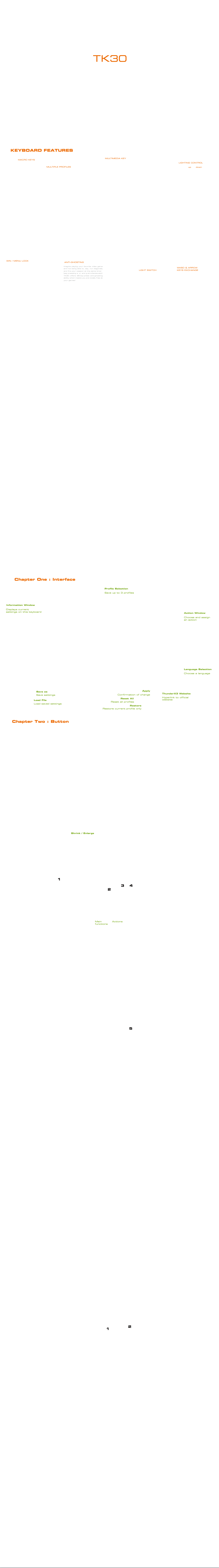 Page n°1 - Manuel utilisateur ThunderX3 TK30
