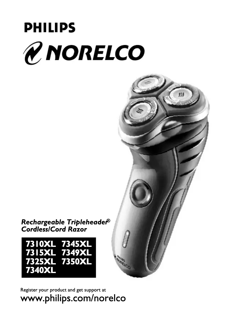 Page n°1 - Manuel utilisateur Philips Norelco 7315XL