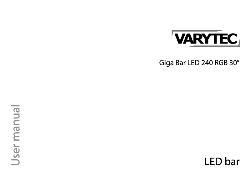 Image de la première page du manuel de l'appareil Giga Bar LED 240