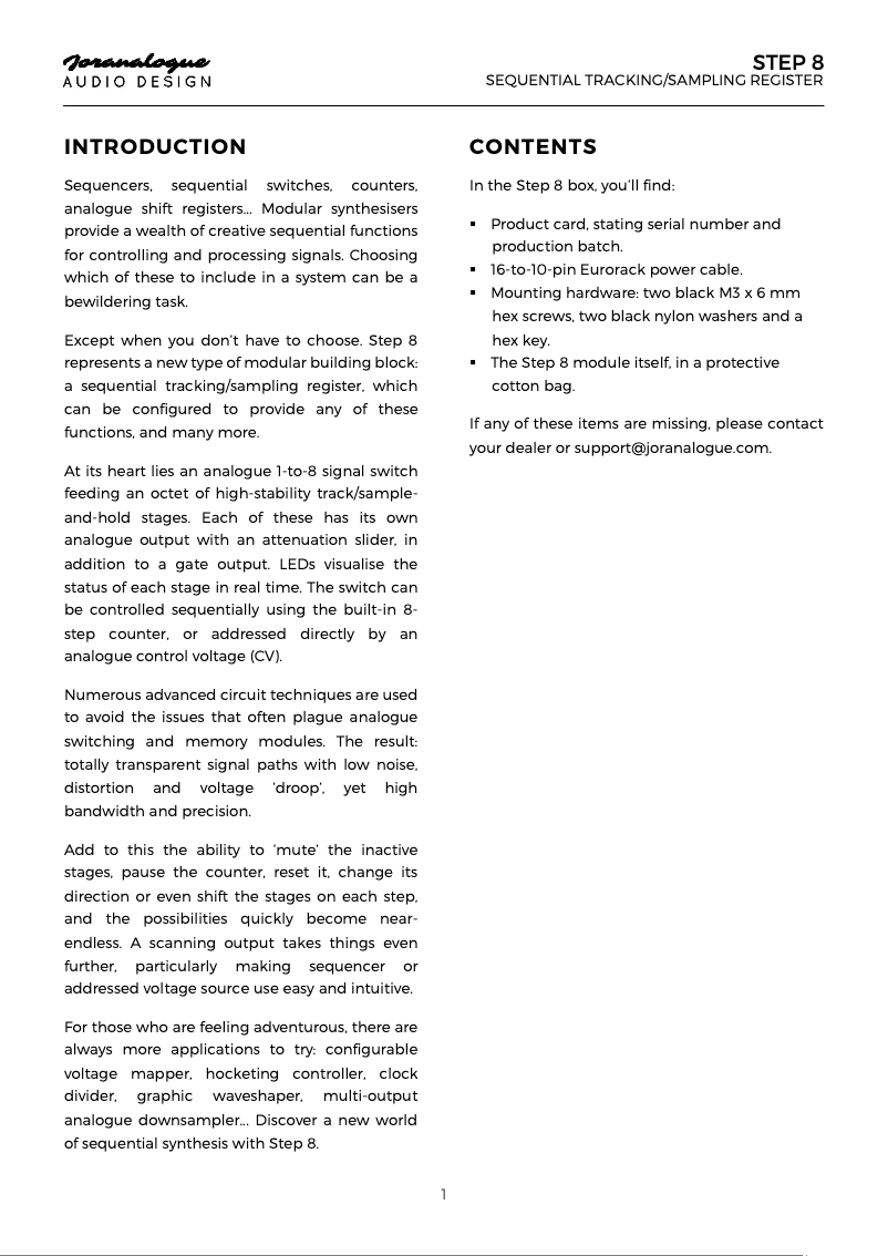 Image de la première page du manuel de l'appareil Step 8