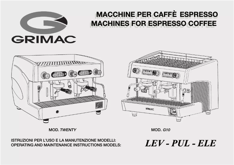 Page n°1 - Manuel utilisateur Grimac G10