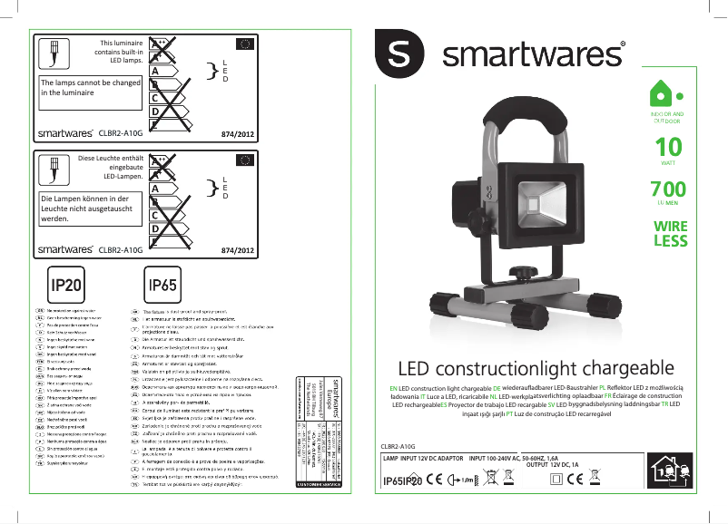 Page 1 de la notice Manuel utilisateur Smartwares CLBR2-A10G