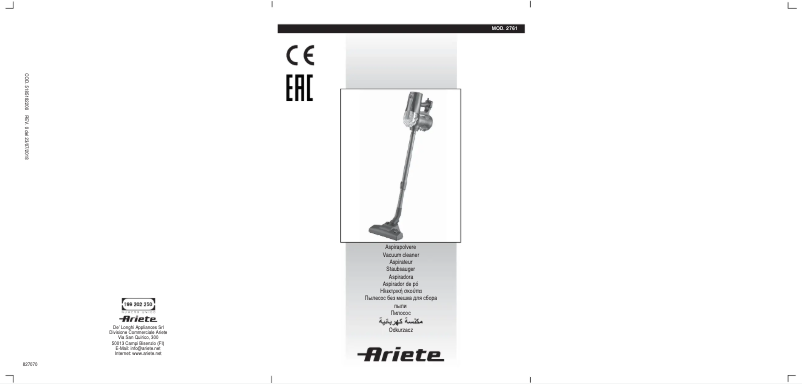 Page n°1 - Manuel utilisateur Ariete Handy Force 2761