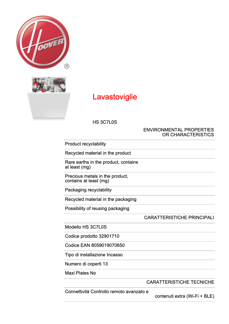 Image de la première page du manuel de l'appareil HS 3C7L0S