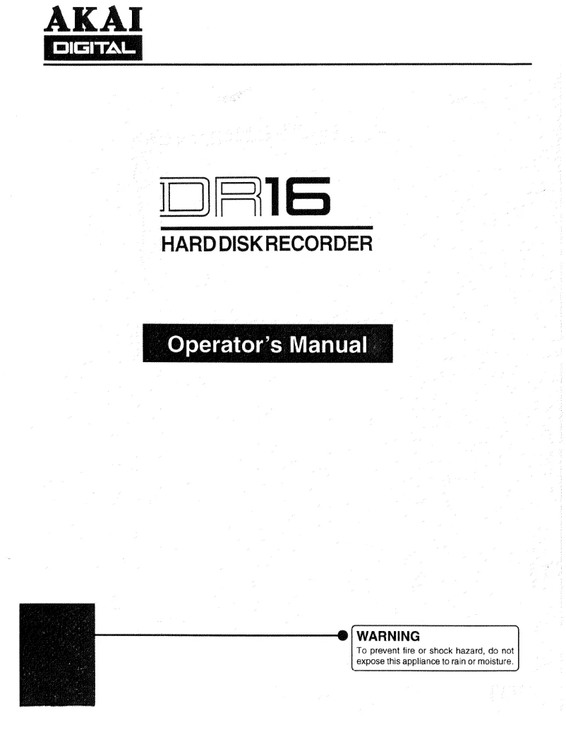 Page 1 de la notice Manuel utilisateur AKAI DR16