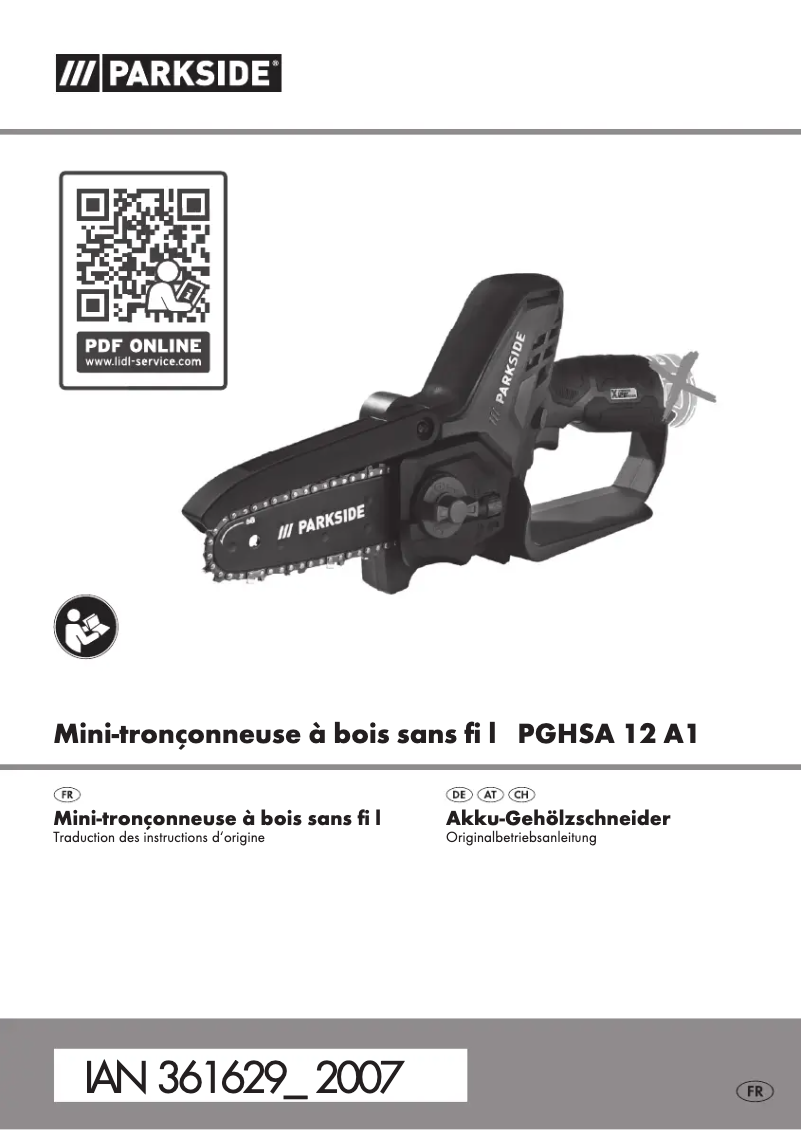 Image de la première page du manuel de l'appareil PGHSA 12 A1