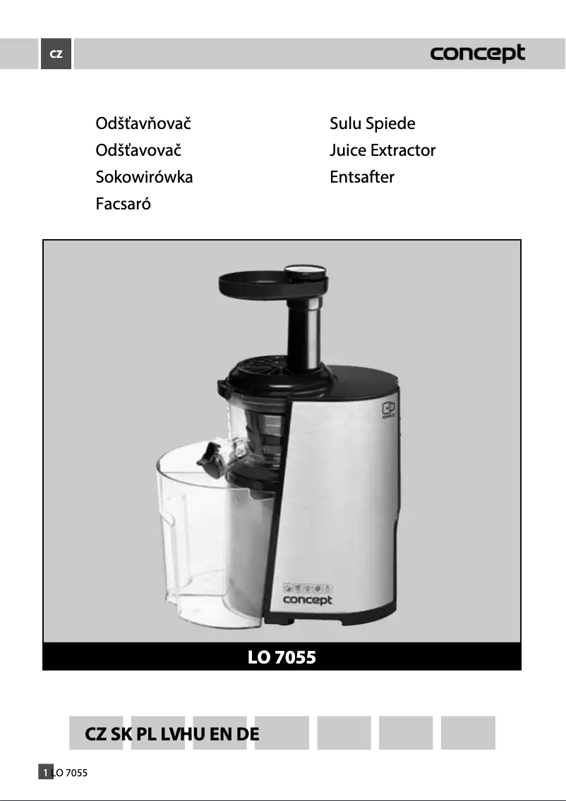 Page n°1 - Manuel utilisateur Concept LO-7055