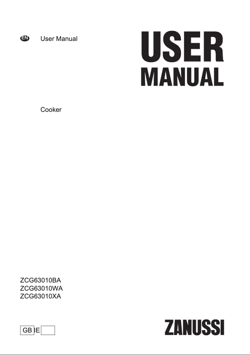 Image de la première page du manuel de l'appareil ZCG63010XA