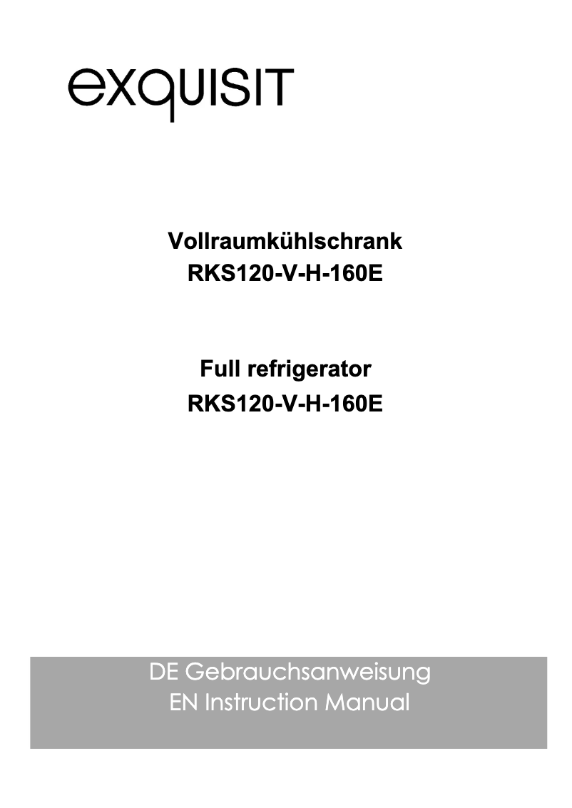 Image de la première page du manuel de l'appareil RKS120-V-H-160E