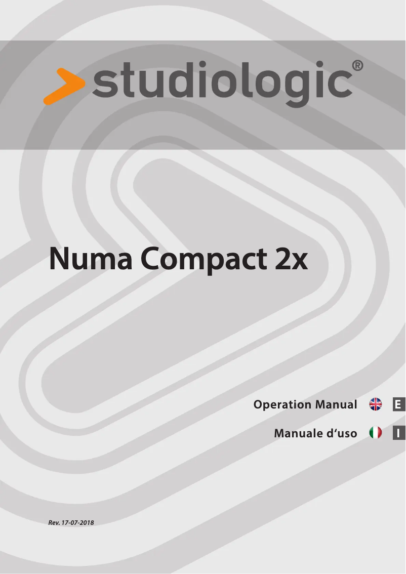Page 1 de la notice Manuel utilisateur Studiologic Numa Compact 2x