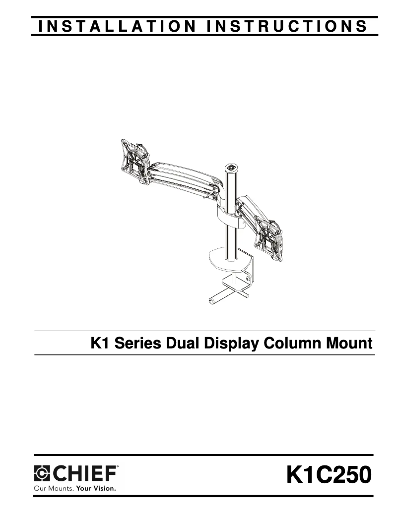 Page n°1 - Manuel utilisateur Chief Kontour K1C250B