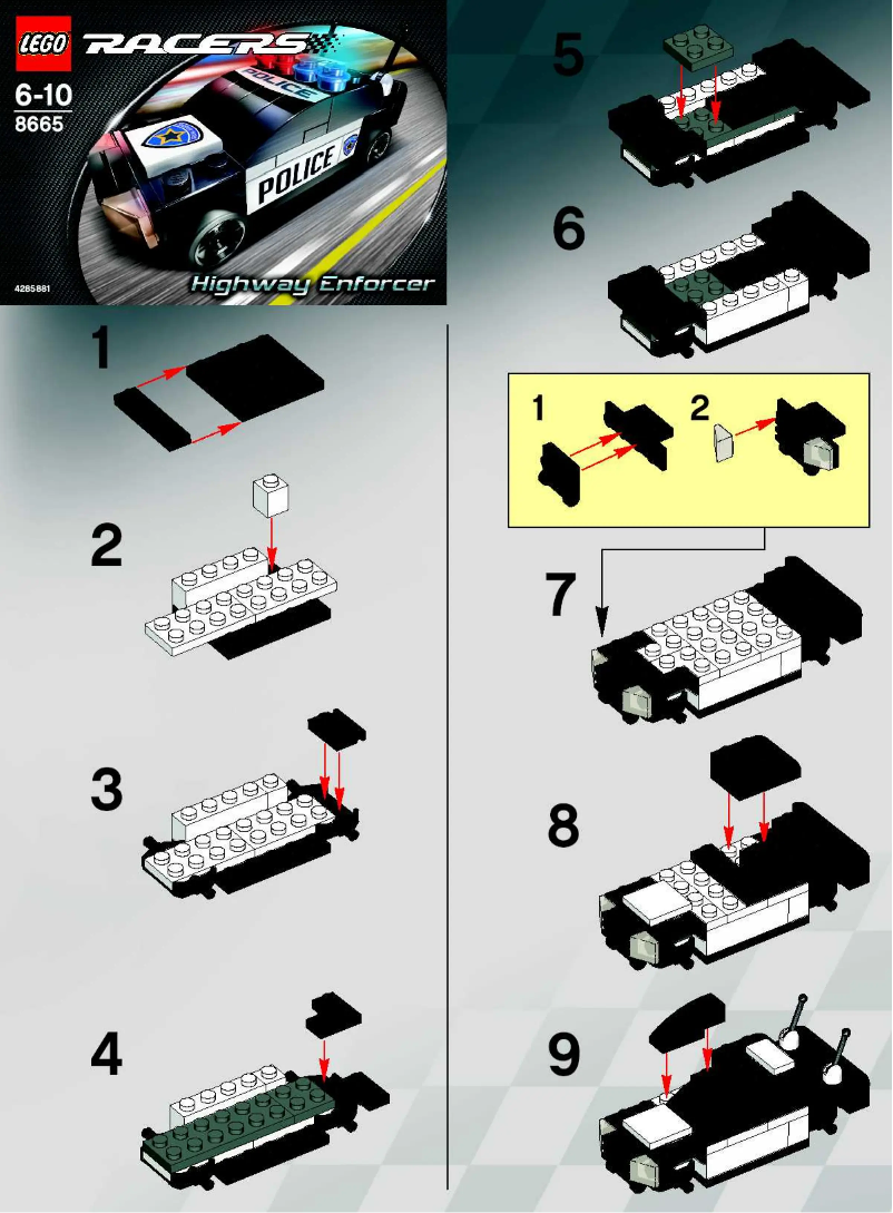 Page 1 de la notice Manuel utilisateur Lego Highway Enforcer