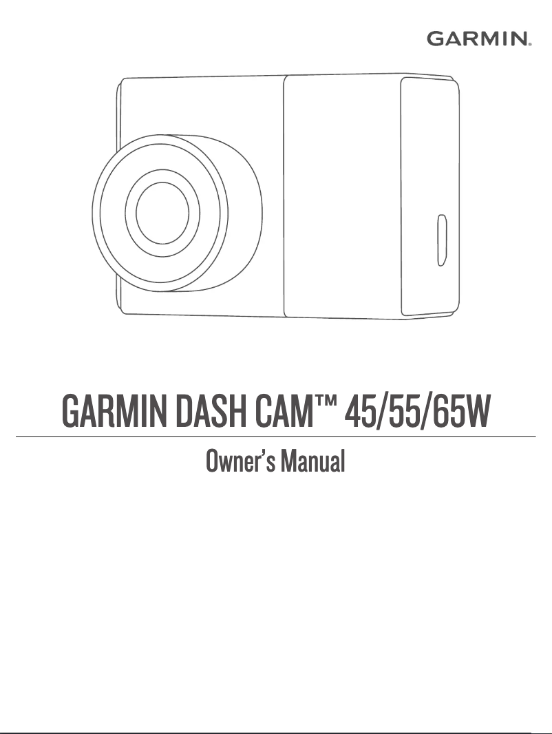 Page 1 de la notice Manuel utilisateur Garmin Dash Cam 55