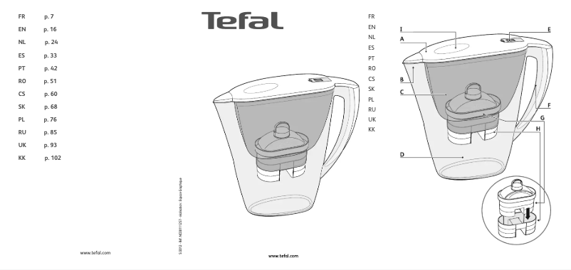 Page 1 de la notice Manuel utilisateur Tefal Kiara WV207C