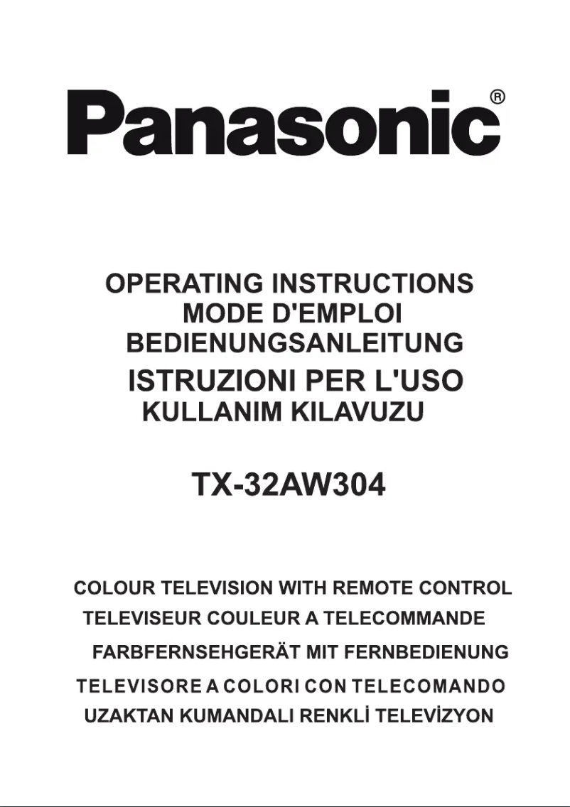 Page 1 de la notice Manuel utilisateur Panasonic Viera TX-32AW304