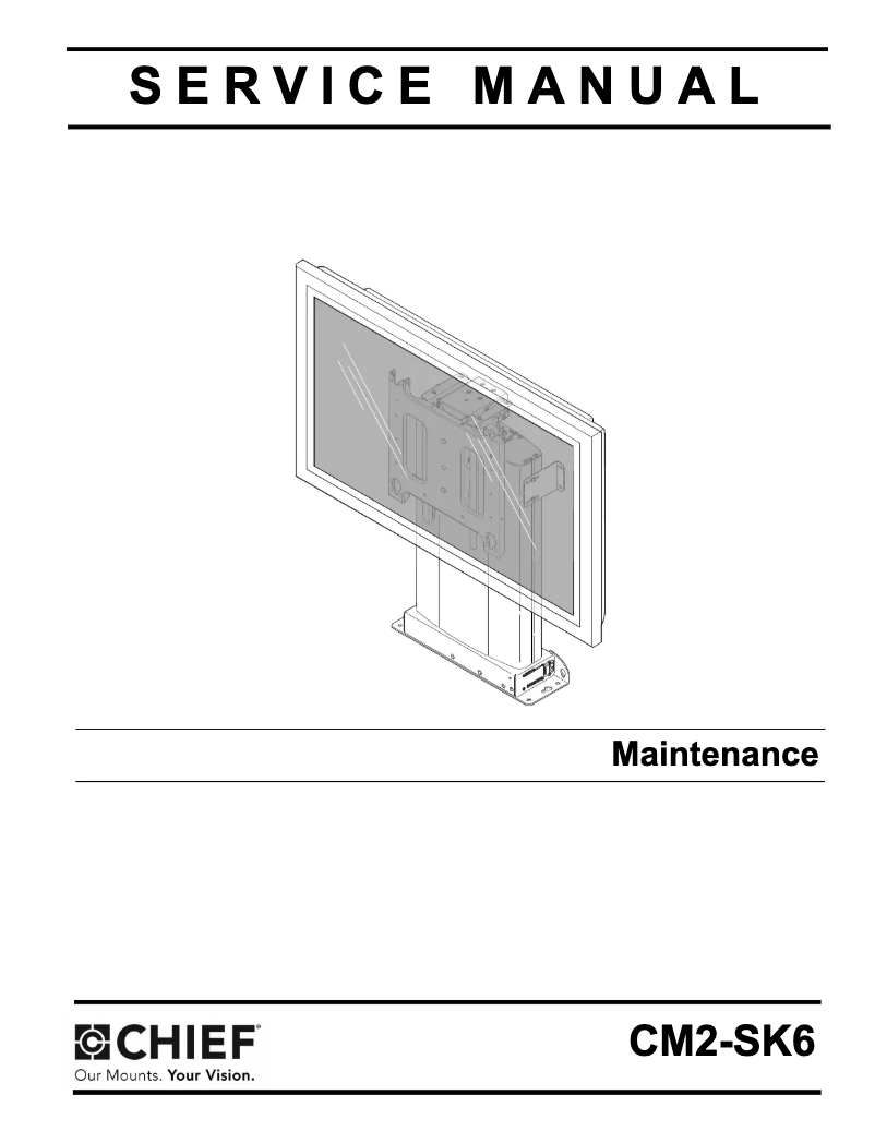 Page n°1 - Manuel utilisateur Chief CM2-SK6