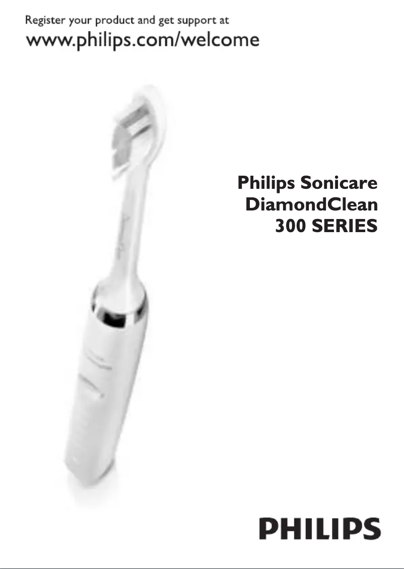 Image de la première page du manuel de l'appareil Sonicare DiamondClean HX9332