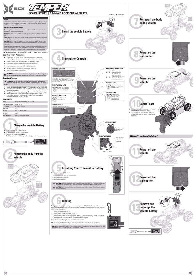 Imagen de la primera página del manual del dispositivo Temper ECX00012T1