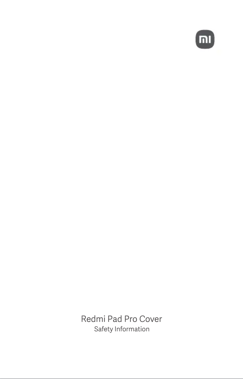 Page 1 de la notice Manuel utilisateur Xiaomi Redmi Pad Pro Cover