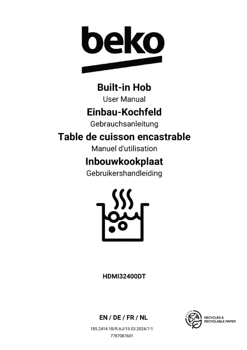 Image de la première page du manuel de l'appareil HDMI32400DT