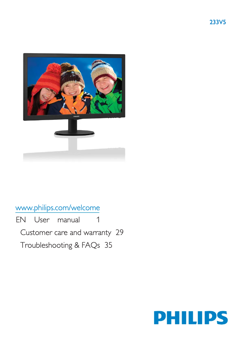Page n°1 - Manuel utilisateur Philips 233V5
