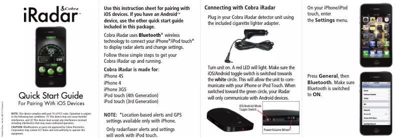 Página 1 del manual Manual de usuario Cobra iRadar 150