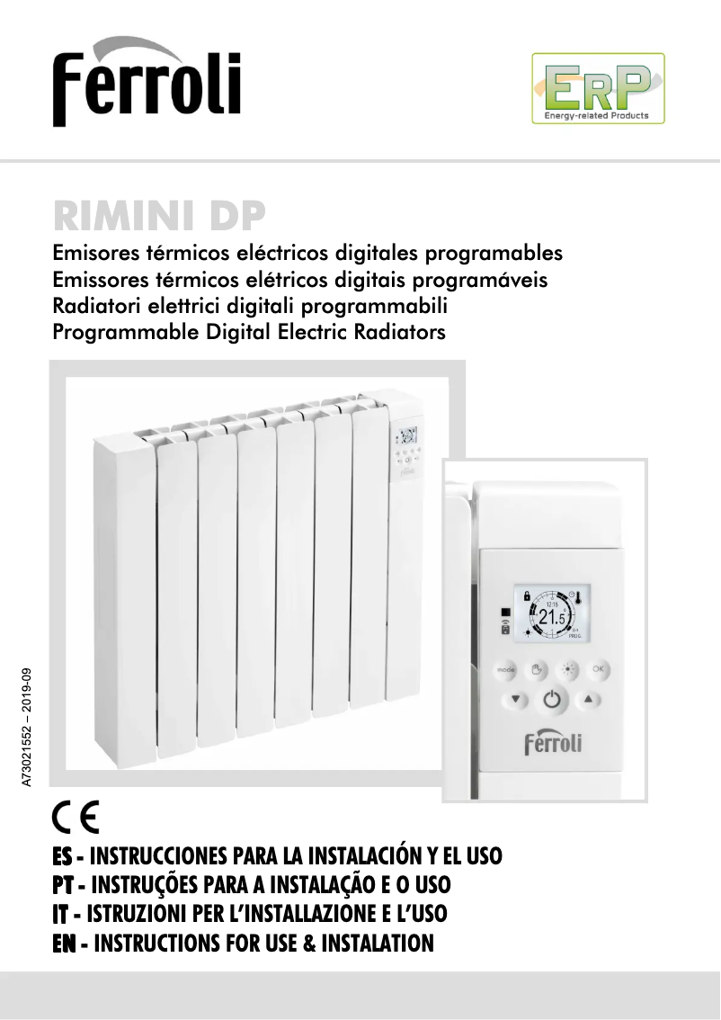 Page n°1 - Manuel utilisateur Ferroli Rimini