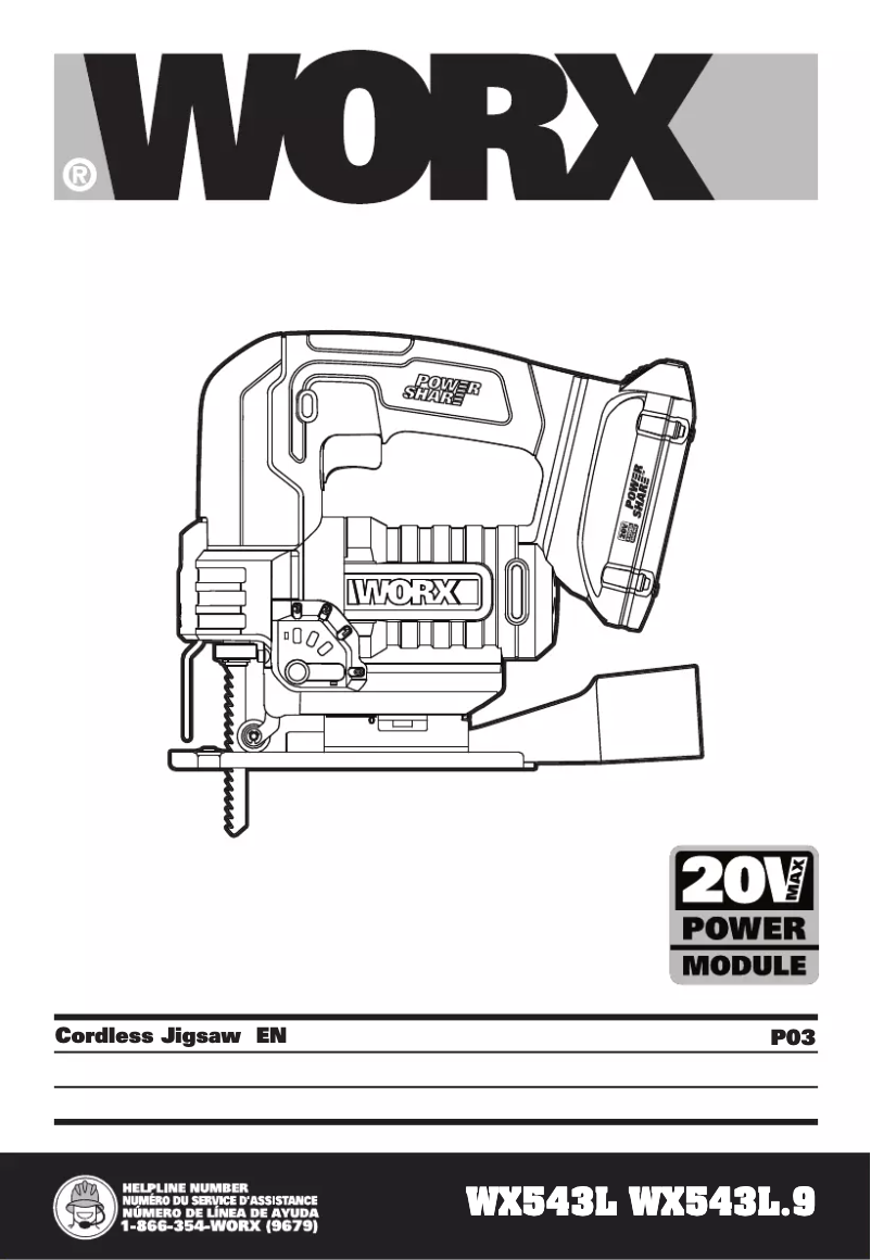 Page n°1 - Manuel utilisateur Worx WX543L