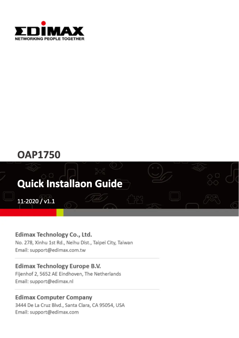 Página 1 del manual Manual de usuario Edimax OAP1750