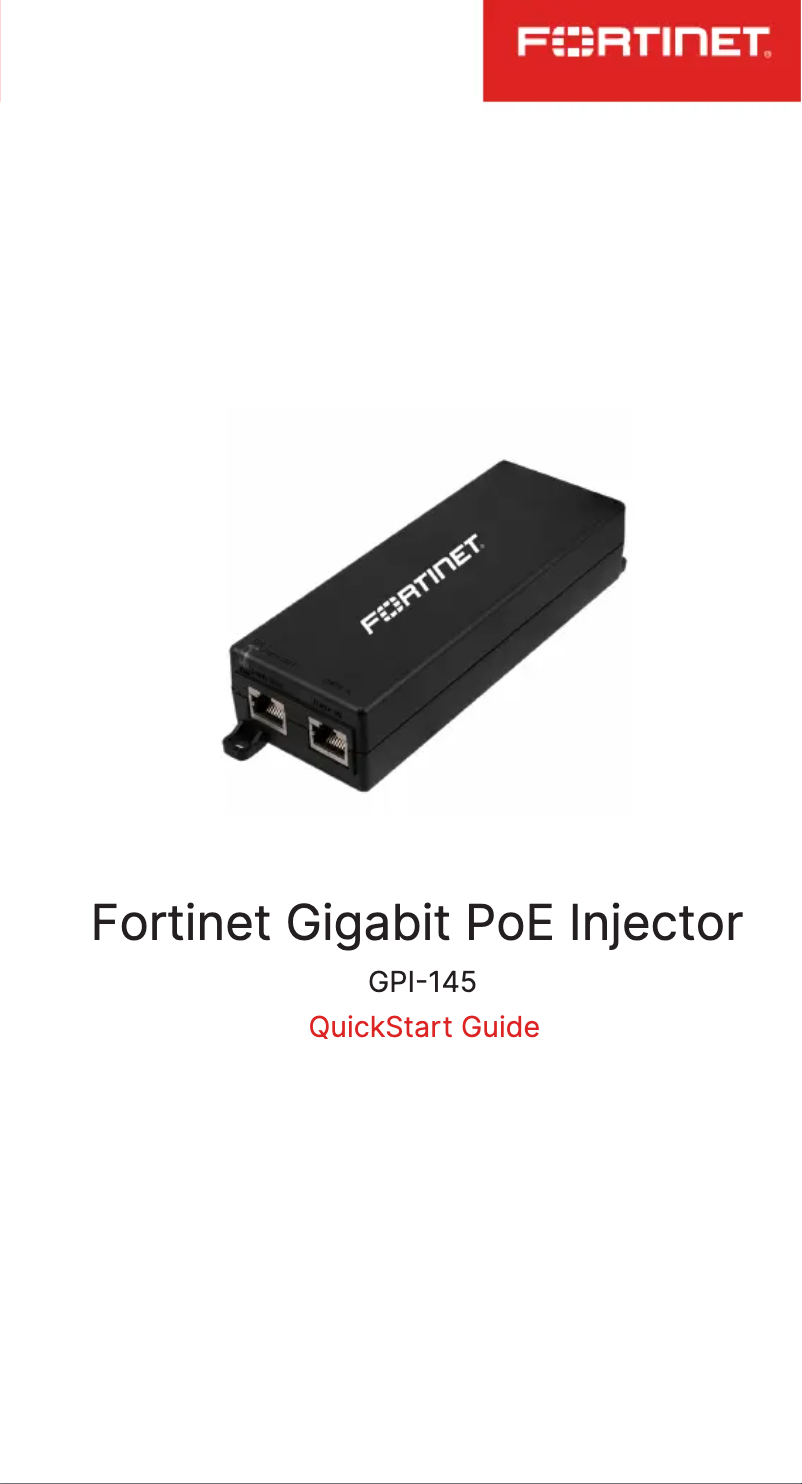 Page n°1 - Manuel utilisateur Fortinet GPI-145