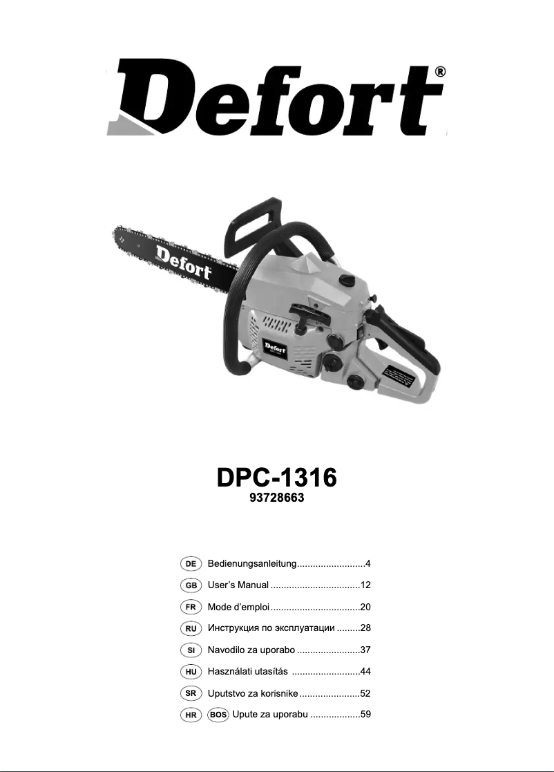 Página 1 del manual Manual de usuario Defort DPC-1316