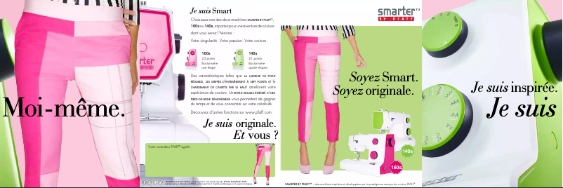 Page 1 of the manual Brochure Pfaff Smarter by 140s