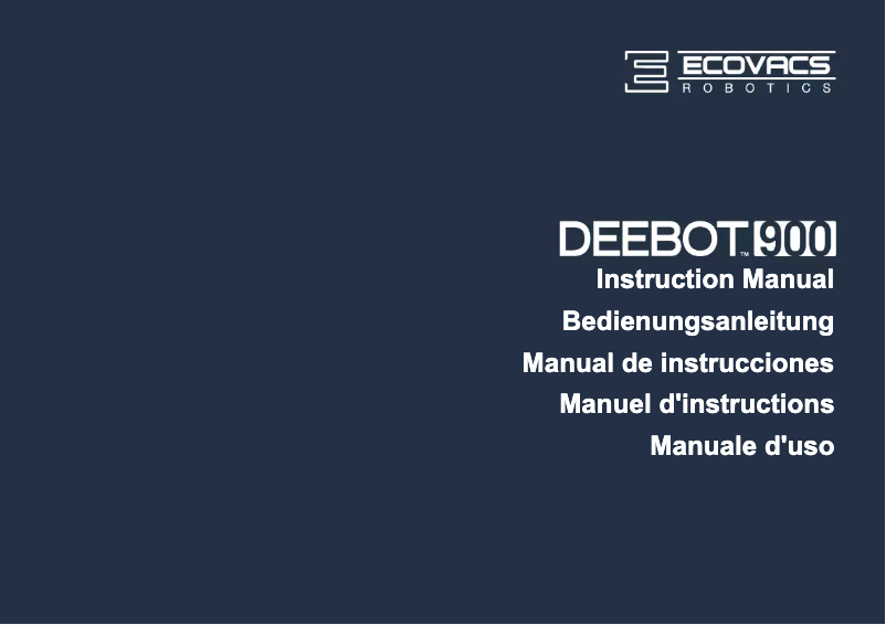 Page n°1 - Manuel utilisateur ECOVACS DEEBOT 901