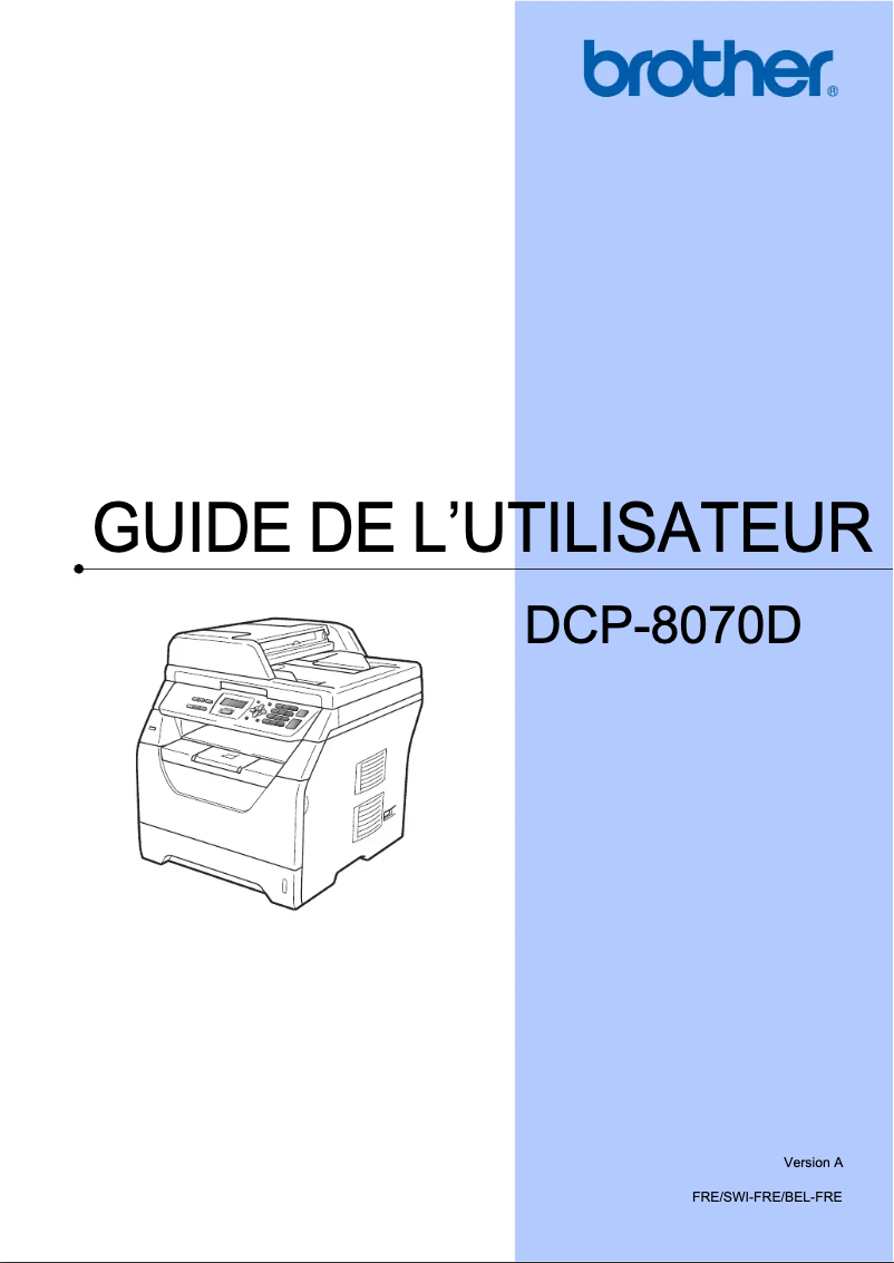 Page n°1 - Manuel utilisateur Brother DCP-8070D