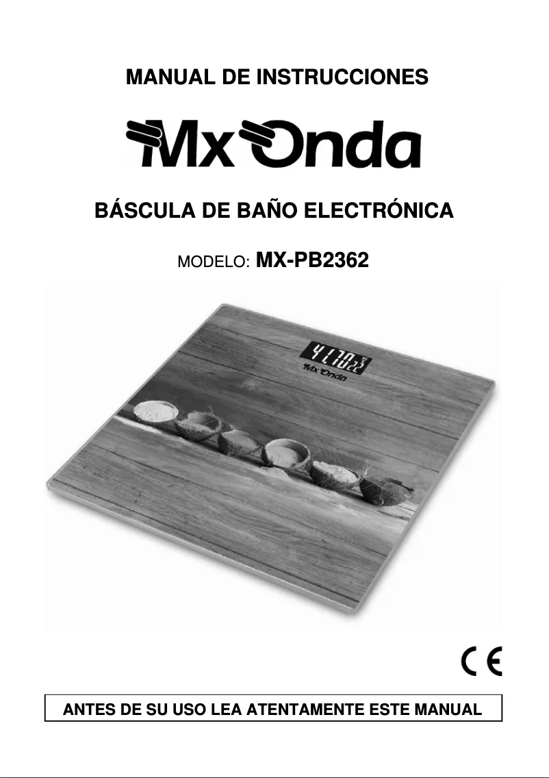 Page 1 de la notice Manuel utilisateur Mx Onda MX-PB2362