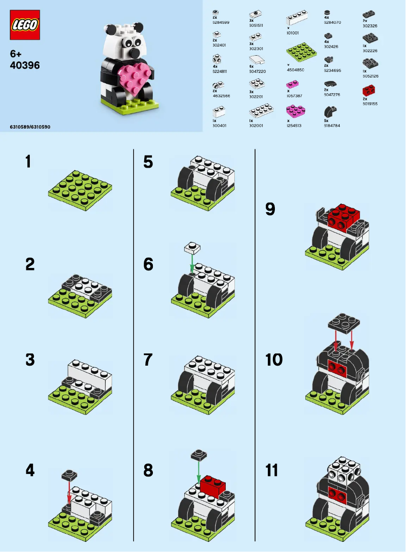 Page n°1 - Manuel utilisateur Lego Valentine 40396