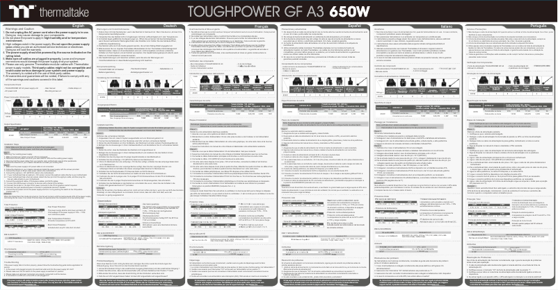 Imagen de la primera página del manual del dispositivo TOUGHPOWER GF A3