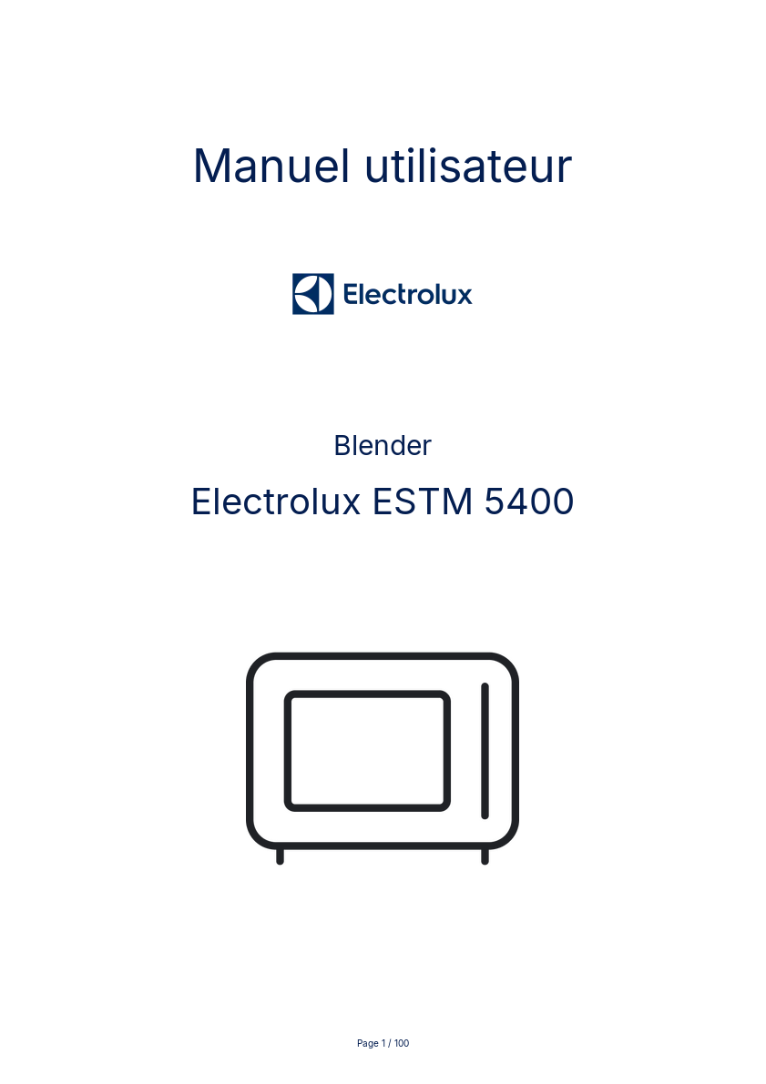 Image de la première page du manuel de l'appareil ESTM 5400