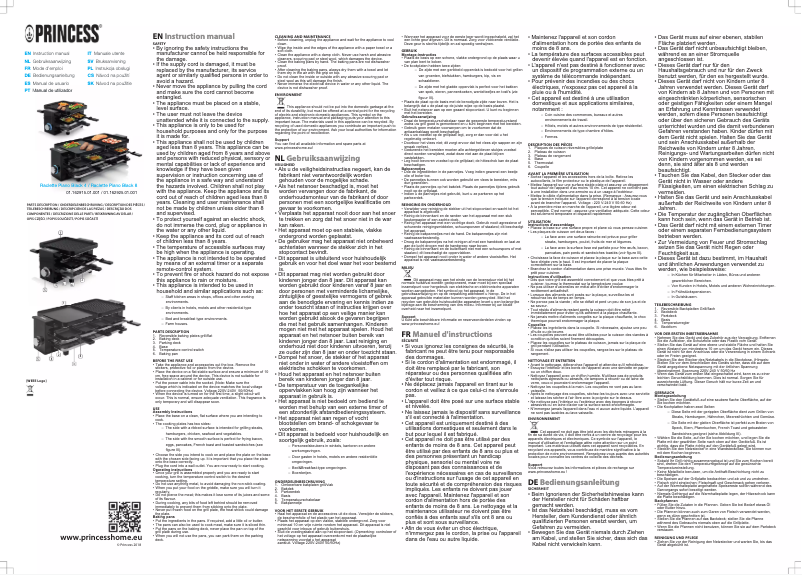 Image de la première page du manuel de l'appareil Raclette 162925