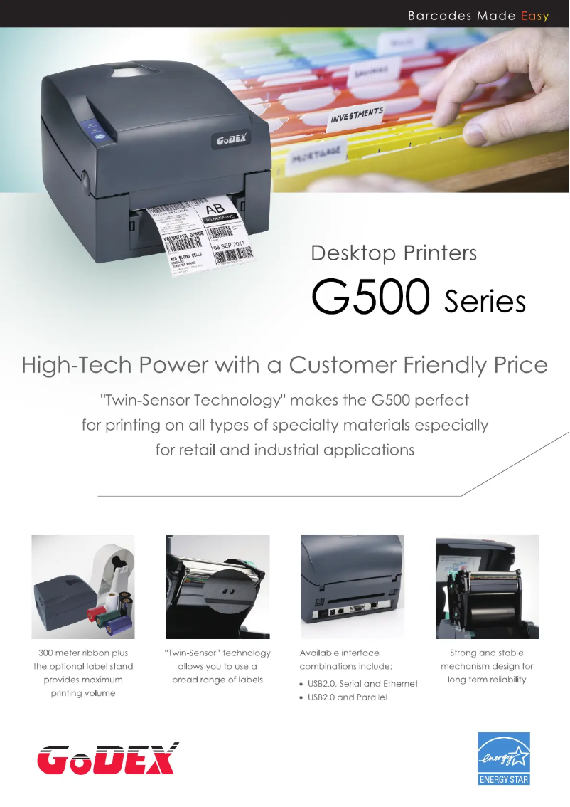 Page 1 de la notice Brochure Godex G500